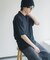 『洗濯可』ストレッチニットポロショートスリーブTシャツ