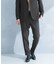 LIFE STYLE TAILOR　リネンライク千鳥柄コンフォータブルパンツ