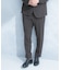 LIFE STYLE TAILOR　リネンライク千鳥柄コンフォータブルパンツ