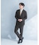 LIFE STYLE TAILOR　リネンライク千鳥柄コンフォータブルパンツ