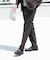 LIFE STYLE TAILOR　リネンライク千鳥柄コンフォータブルパンツ