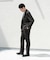 LIFE STYLE TAILOR　リネンライク千鳥柄コンフォータブルパンツ