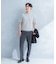 LIFE STYLE TAILOR　リネンライク千鳥柄コンフォータブルパンツ