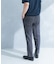 LIFE STYLE TAILOR　リネンライク千鳥柄コンフォータブルパンツ