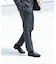 LIFE STYLE TAILOR　リネンライク千鳥柄コンフォータブルパンツ