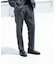 LIFE STYLE TAILOR　リネンライク千鳥柄コンフォータブルパンツ