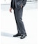 LIFE STYLE TAILOR　リネンライク千鳥柄コンフォータブルパンツ