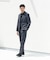 LIFE STYLE TAILOR　リネンライク千鳥柄コンフォータブルパンツ