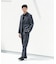 LIFE STYLE TAILOR　リネンライク千鳥柄コンフォータブルパンツ