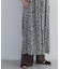 フラワープリントノースリーブワンピース