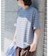 FORK&SPOON　PEカノコボーダーショートスリーブTシャツ