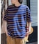 FORK&SPOON　PEカノコボーダーショートスリーブTシャツ