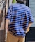 FORK&SPOON　PEカノコボーダーショートスリーブTシャツ