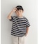 『150サイズあり』ランダムボーダーワイドTシャツ(KIDS)