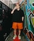 Wide Dad　GRAPHIC SHORTS WITH HATCH