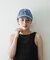 GANNI　DENIM PATCHWORK CAP