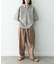 リネン混ワイドイージーパンツ