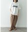 リネン混ワイドイージーパンツ