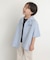 『150サイズあり』ロゴ刺繍ストライプシャツ(KIDS)