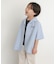 『150サイズあり』ロゴ刺繍ストライプシャツ(KIDS)