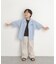 『150サイズあり』ロゴ刺繍ストライプシャツ(KIDS)