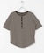 ワッフルボーダーヘンリネックTEE