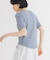ワッフルボーダーヘンリネックTEE