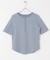 ワッフルボーダーヘンリネックTEE