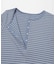 ワッフルボーダーヘンリネックTEE