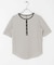 ワッフルボーダーヘンリネックTEE