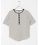 ワッフルボーダーヘンリネックTEE