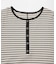ワッフルボーダーヘンリネックTEE
