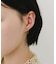 ステンレスブラックビジューフープピアス