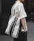 2WAYストライプトートバッグ