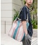 2WAYストライプトートバッグ