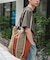 2WAYストライプトートバッグ