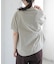 FORK&SPOON　ボトルネックギャザースリーブTシャツ