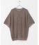 『洗濯可』リネンタッチメッシュヘンリーニット