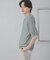 『洗濯可』リネンタッチメッシュヘンリーニット