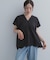 裾刺繍Vネックブラウス