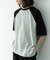配色ワッフルラグランショートスリーブTシャツ
