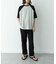 配色ワッフルラグランショートスリーブTシャツ