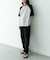 配色ワッフルラグランショートスリーブTシャツ