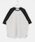 配色ワッフルラグランショートスリーブTシャツ