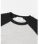 配色ワッフルラグランショートスリーブTシャツ