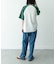 配色ワッフルラグランショートスリーブTシャツ