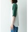 配色ワッフルラグランショートスリーブTシャツ