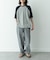 配色ワッフルラグランショートスリーブTシャツ