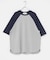 配色ワッフルラグランショートスリーブTシャツ