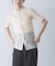 ELENDEEK　SHEER PLEATS KNIT TOP